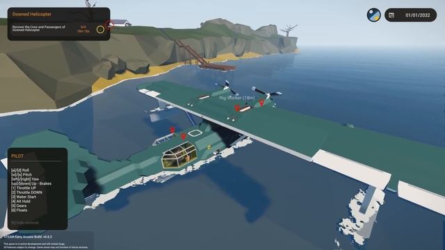 Saving Lives In Deadly Sea Storms - Stormworks Best Creations - PBY-5a Catalina & Norland Vessel