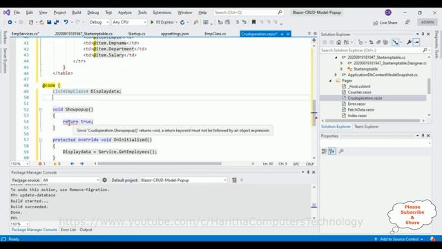 asp.net blazor crud with sql server | blazor crud operation