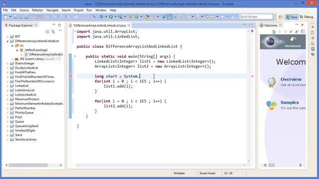 Data Structure : Difference Between ArrayList and LinkedList смотреть онлайн