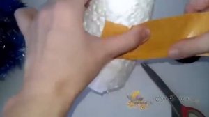 Ёлочка из мишуры на конусе/ Новогодний декор своими руками /Ёлочка быстро и просто