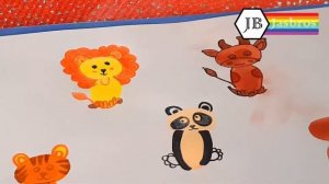 Thumb painting l Thumb Animals Painting l Easy Step to Follow l How to Make Animals with Thumb