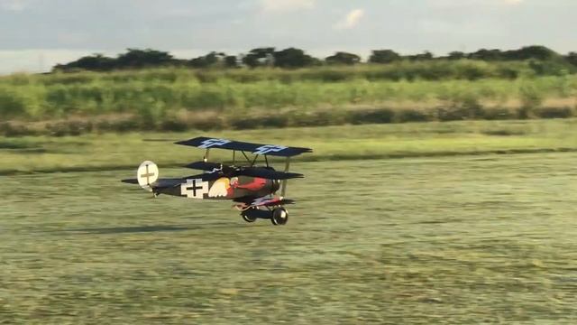 Balsa USA 1/3rd scale Fokker DR-1 Maiden Flight. смотреть онлайн