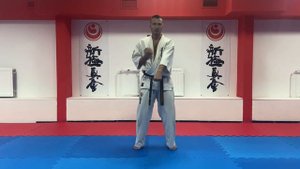 Мае гедан барай - блок от прямого удара ногой в корпус