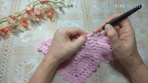 Шаль крючком МАРИЯ. 2 часть. Подробный МК.