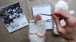 Вяжем рукавички из букле за 1 вечер.