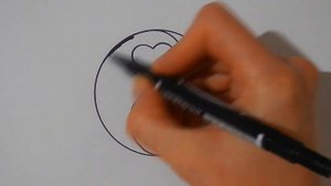 Как ПРОСТО нарисовать ЗНАК ИНЬ ЯНЬ, Рисуем Просто/730/How TO simply draw a Yin YANG SIGN