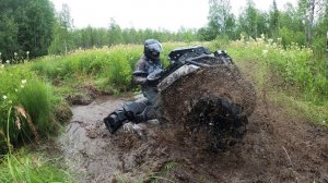 Много грязи и лебедки. BRP и два CFMOTO. Покатушка на квадроциклах.