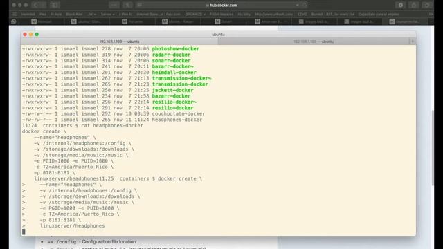 Install docker container linuxserver/headphones