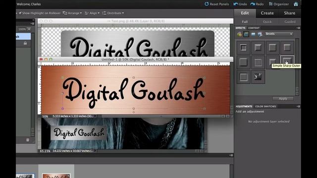 Learn Photoshop Elements - Brushed Metal Name Plate смотреть онлайн