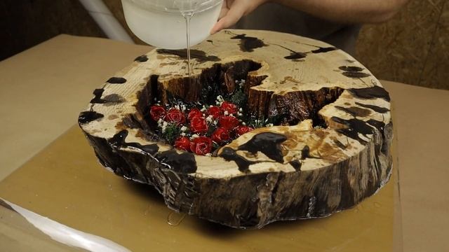 Roses and Epoxy gave a Second Life to Rotten Wood in a Coffee Table смотреть онлайн