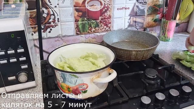 Готовлю голубцы из пекинской капусты с шампиньонами и сливками