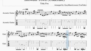 Guitar Tab: How to play Snowdin Town (Undertale) by Toby Fox