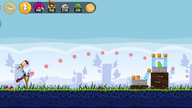 Angry birds gameplay node-6 (Poached eggs)