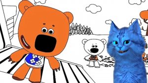 МИ МИ МИШКА РАСКРАСКА  С КОТЕНКОМ АЛЬБО  ? ДЕТСКАЯ РАЗВИВАЮЩАЯ ИГРА