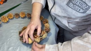 Корзина из шишек БЕЗ КЛЕЯ. Корзина своими руками. Корзинка из шишек. Как сплести корзинку