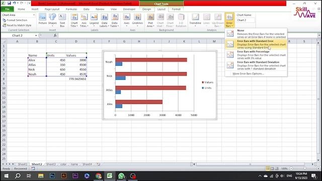 How to Add Error Bars in Excel 2023