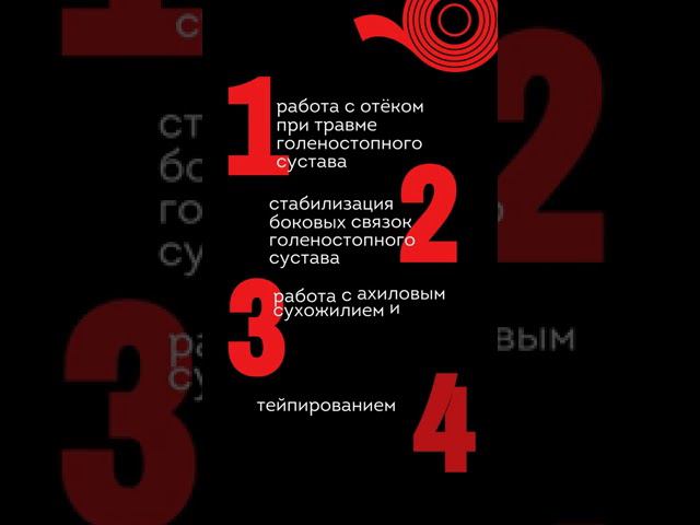 Новый экспресс-курс «Кинезиотейпирование при растяжении голеностопного сустава. Экстренная помощь»