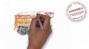 Как нарисовать поэтапно оранжевый Камаз за 36 секунд