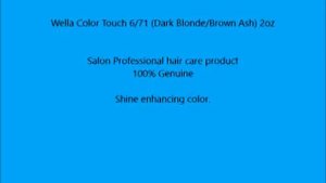 Wella Color Touch6  71 Dark Blonde Brown Ash 2oz