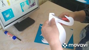 Занятие 1: Объёмная аппликация "Прекрасный лебедь"