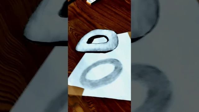 simple 3D drawing number zero (0).