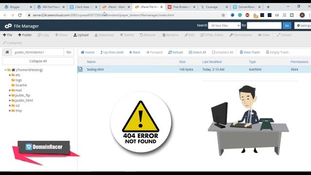 "Fix 404 page Not Found Error" #2Ways : DomainRacer