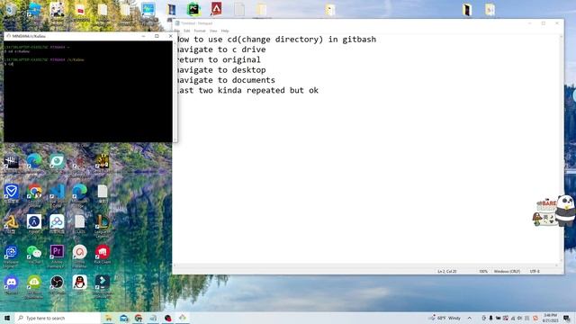 [git bash] How to use cd (change directory) смотреть онлайн