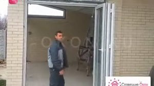 Пластиковая дверь гармошка - 3 секции