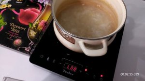 Разогревание супа на индукционной плите TESLER PI-15