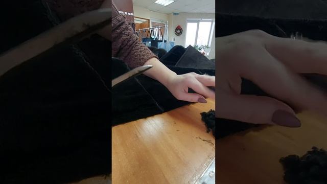 делаем из дублёнки жилетку + укорачиваем изделие
