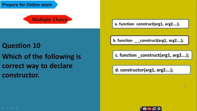 MCQ PHP Internet Programming Intro to Object Oriented Programming Part 2|CS NET/ SET/ GATE/ PET MCQ