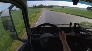 Narrow country road! POV driving - Volvo FH 540 & Trailer | Märsta to Norrtälje