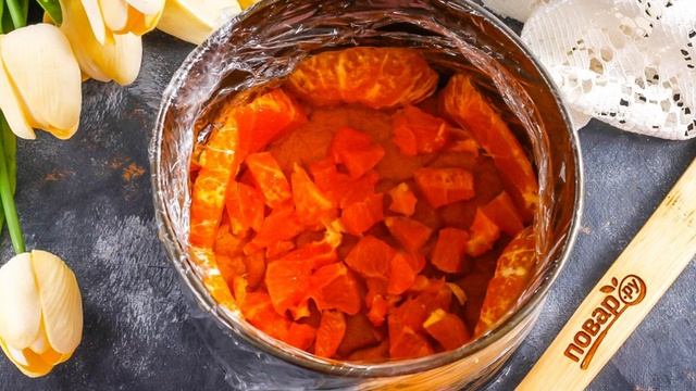 Муссовый мандариновый торт