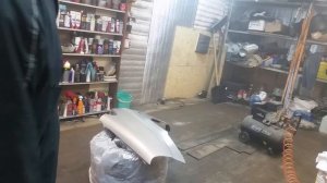 как покрасить крыло в гараже,легко и просто