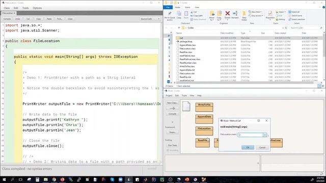 Specifying a File Location in Java смотреть онлайн