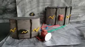 Анимация амонг ас из пластилина. Моя первая анимация.