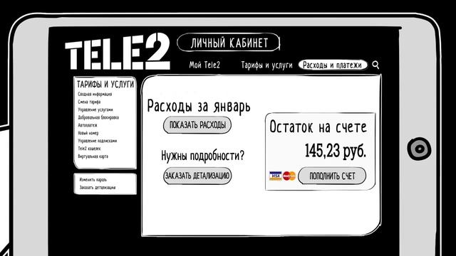 Личный кабинет Tele2: Как запросить детализацию расходов