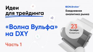 ИДЕИ ДЛЯ ТРЕЙДИНГА. Ежедневная аналитика рынка с Дмитрием Шляпкиным в ECN.Broker, 23 октября часть 1