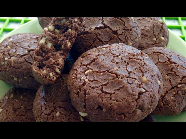 Шоколадно-ореховое печенье. Выпечка в пиццамейкере Princess.