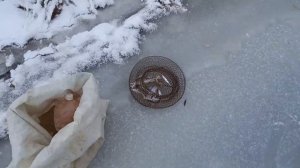 Рыбалка на подъемник (Паук) осенью по первому льду 2021. Устье реки Алей