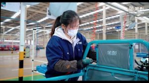 Сборка электрического трицикла на заводе. JINPENG.