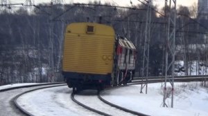 Тепловоз 2М62У-0027 с перегоняемым путевым стругом СС1М-17