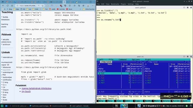Fájlműveletek, könyvtárműveletek (os, os.path, glob) смотреть онлайн