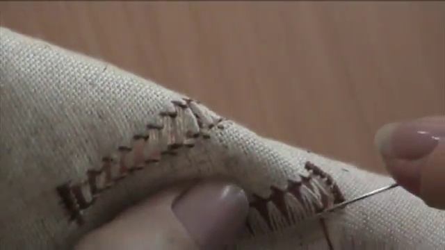 Вышиваем мережку "Червячок". Урок 4. Embroidered brass.