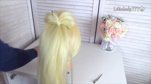 Легкая прическа на короткие волосы на резинках ? Easy hairstyle for short hair with elastic bands