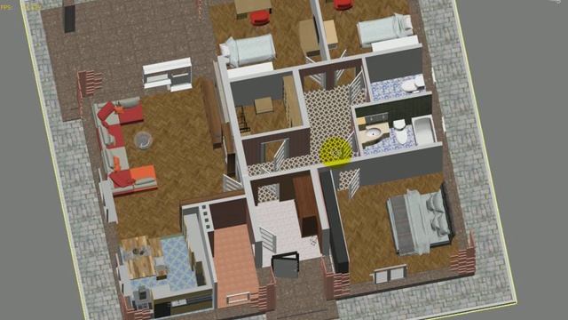 ТИСЭ. № 011 - д. Проект одноэтажного дома 12 х 12 м с вальмовой крышей. смотреть онлайн