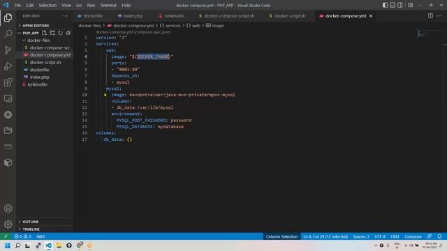DOCKER COMPOSE Deploy the application with docker Compose through Jenkins Pipeline