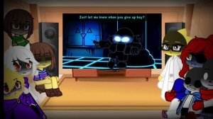 Undertale react to Chara vs Nightmare Sans