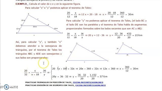 4P404 GEOME 1 3 Teorema Tales 4 º ESO AP 20 21 смотреть онлайн
