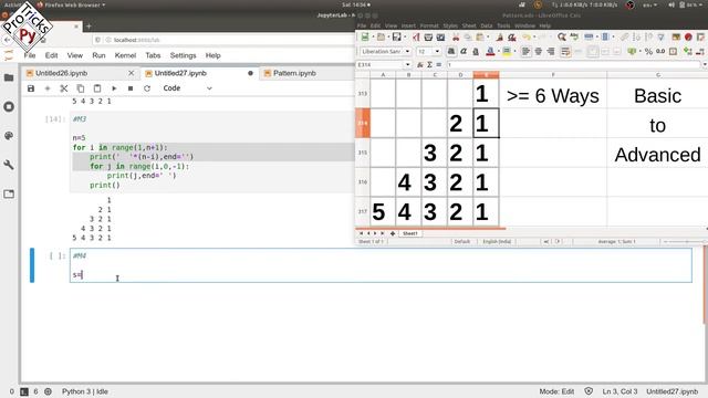 Python Pattern Program - Print Numbers in Triangle Shape | Number Pattern | Python Number Pattern 1 смотреть онлайн